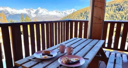 espaciosas 3 habitaciones 2 baños, wi-fi GRATUITO, vista a la montaña, cerca de las pistas, en la ruta del autobús