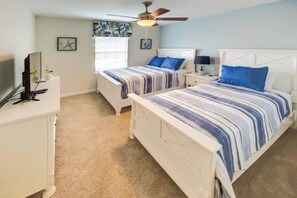 4 bedrooms, iron/ironing board, free WiFi, bed sheets