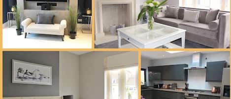 4 bedrooms, desk, iron/ironing board, travel crib