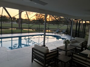 Outdoor pool - Newly Renovated Pool Home on Golf Course (Tequesta)