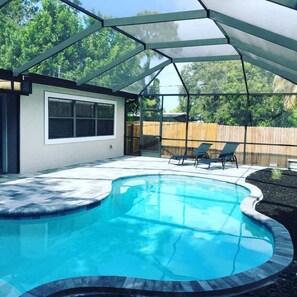 Una piscina riscaldata