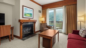 TV, fireplace - #1421 | Studio | Amazing Full Mountain Views | Fourth floor (Stowe)