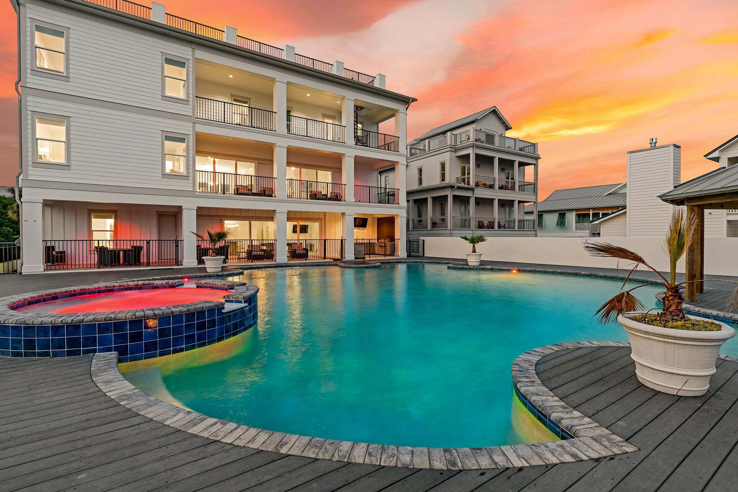 A heated pool