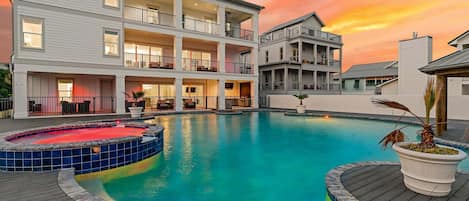 A heated pool