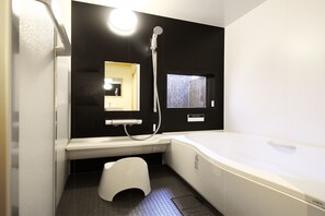 Holiday Home | Bathroom | Separate tub and shower, deep soaking tub, free toiletries, hair dryer - Mibuan (Kyoto)
