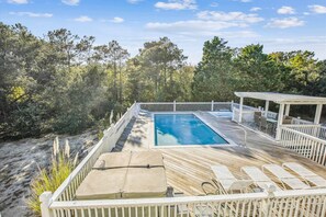 Pool - 1488 - Sandy Pause, 6-bed 5-bath, Corolla, NC, pet friendly, private pool, hot tub, game room (Corolla)