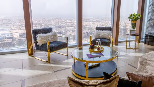 Living room - Dream Inn Dubai - 48 Burj Gate Penthouse (Dubai)