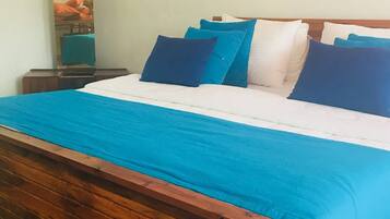 Desk, free WiFi, bed sheets