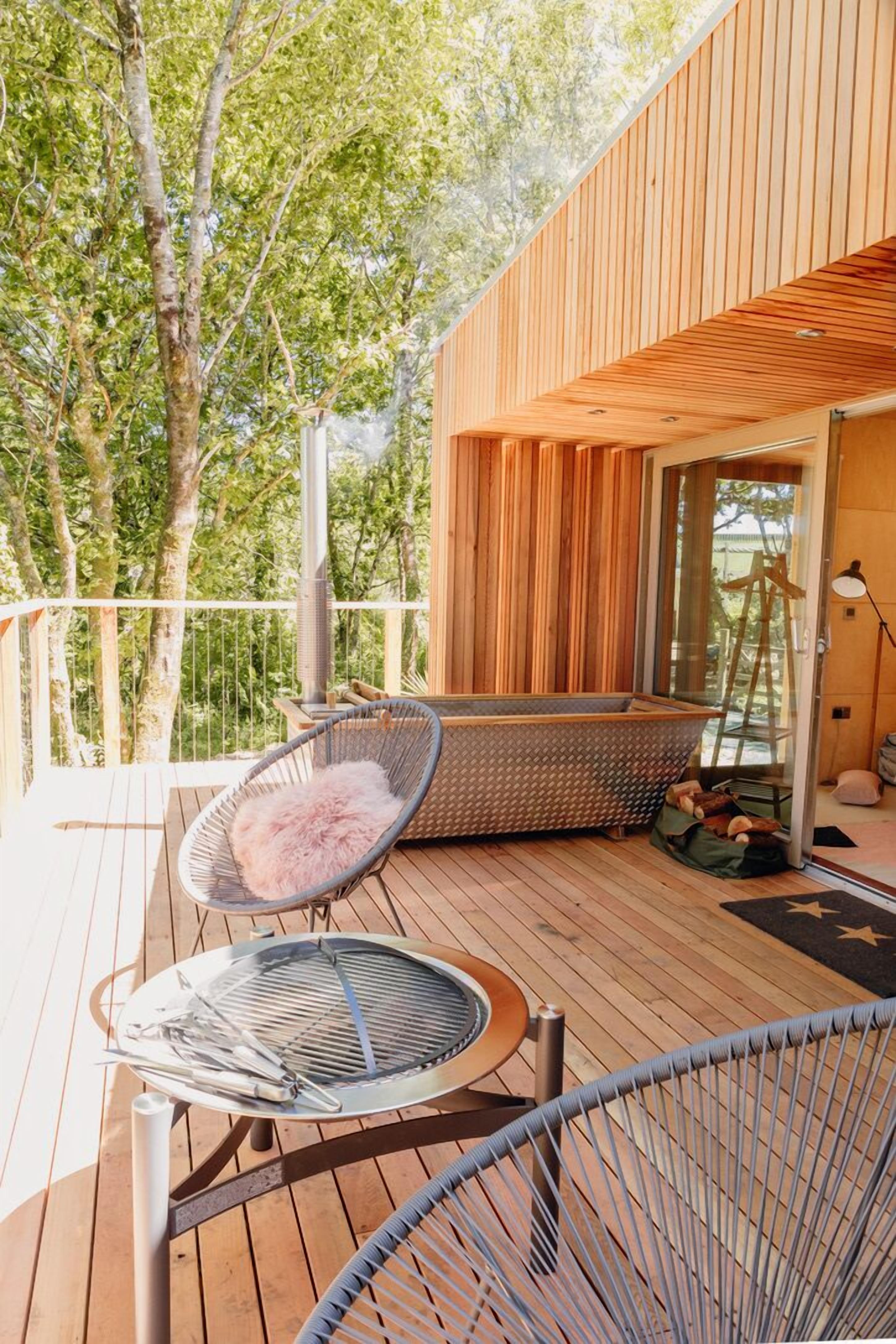 Cabaña panorámica, varias camas | Tabla de planchar con plancha y ropa de cama 