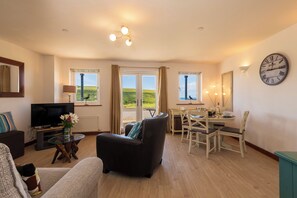 Apartment, Multiple Beds, Sea View | Living area | TV - White Lodge Apartments (Newquay)