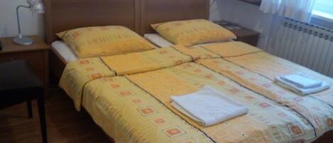 Desk, laptop workspace, blackout drapes, free WiFi