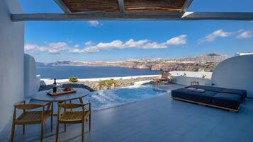 Grand Suite with Private Heated Pool Caldera View | Terrasse/Patio