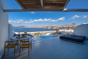 Grand Suite with Private Heated Pool Caldera View | Terrace/patio - Avatar Suites (Santorini)