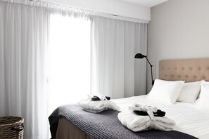 In-room safe, desk, laptop workspace, blackout curtains