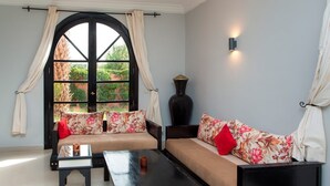 Traditional Villa, 4 Bedrooms, Private Pool | Living area | Flat-screen TV - Villa d'Ourika 3 (Marrakech)