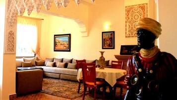 Exclusive Villa, Multiple Bedrooms, Private Pool | Living room | Flat-screen TV, fireplace