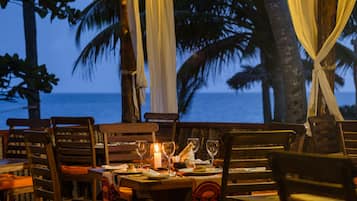 Breakfast, lunch, dinner served; sea views