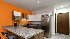 Apartment, 2 Bedrooms | Private kitchen | Coffee/tea maker, full-size fridge, microwave, oven - Paramar by Tulumeando (Tulum)