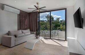 apartman, 1 hálószobával, privát fürdőszoba (CP 202H) | Nappalirész | LCD-tévé