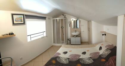 T3 duplex 10 minutes from the beach. Clim / pool. Shops nearby.