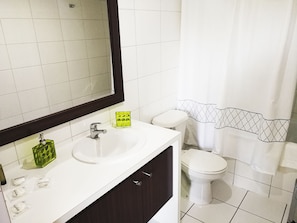 Loft | Bathroom | Combined shower/tub, towels