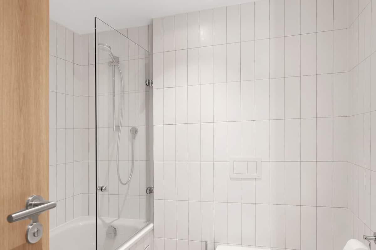 free toiletries, hair dryer, towels