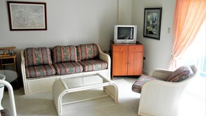 Studio, 1 Queen Bed, Smoking, Garden View | Living area - Myriam and Frank Residence (Lowlands)