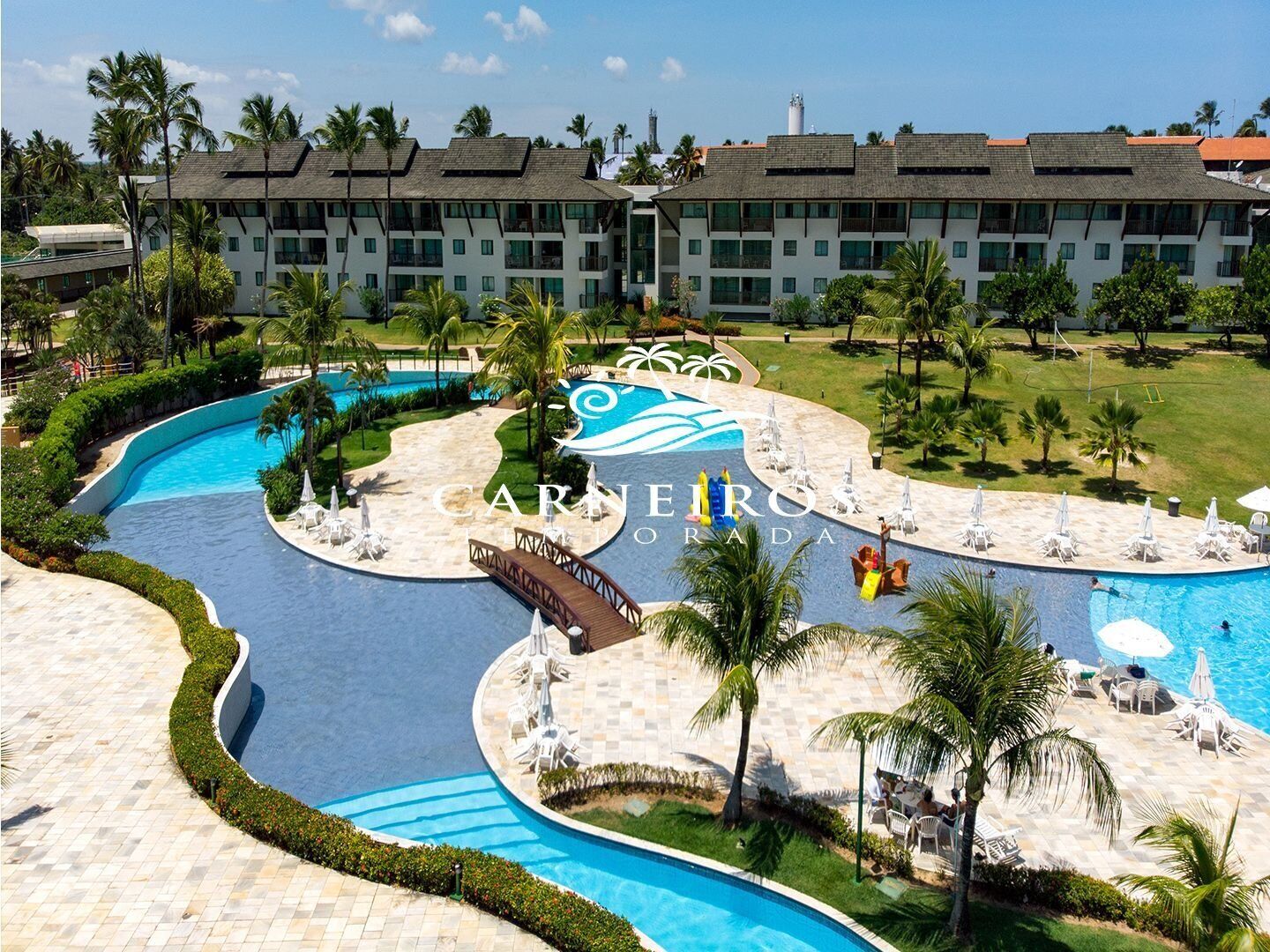 3 outdoor pools, a heated pool