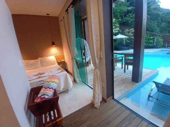 Luxury Studio Suite | Iron/ironing board, free WiFi, bed sheets - Pousada Recanto El Shadday (Ubatuba)