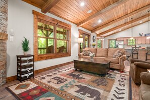 スマートテレビ、暖炉、DVD プレーヤー、書庫