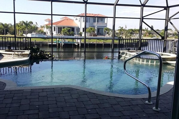 Outdoor pool, a heated pool