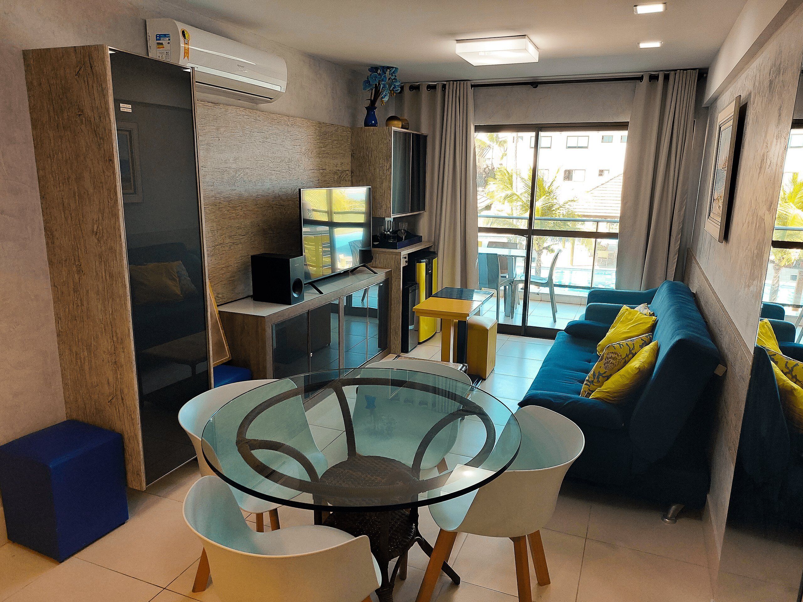 Apartamento família, 2 quartos, vista para a piscina