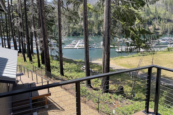 Private deck over looking Kane’s Marina