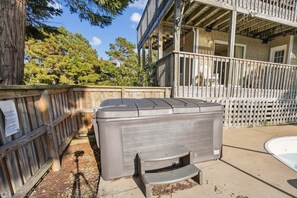 Terrace/patio - 1537 - Carolina Sunset, Amazing Sunsets. Sound Views. Private Pool. (Corolla)