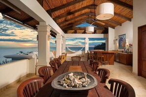 Dining - Exquisite Hilltop Villa with Luxurious Modern Design, Sweeping Ocean Views & Sparkling Infinity Pool (Playa Flamingo)