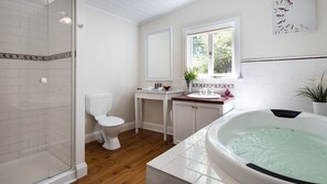 Shower, jetted bath