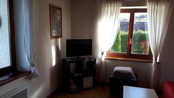 Televisie en een open haard