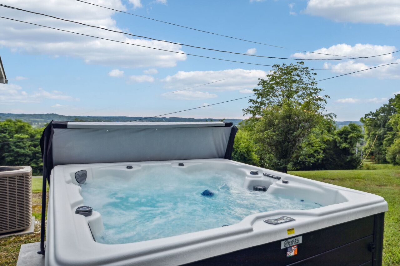 Professionally treated hot tub