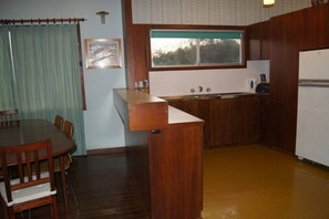 Fridge, microwave, stovetop, toaster