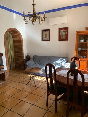 Televisión, chimenea, reproductor de DVD y libros 
