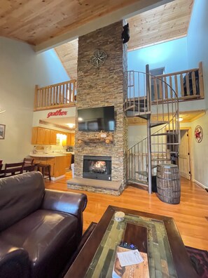 TV, fireplace, DVD player