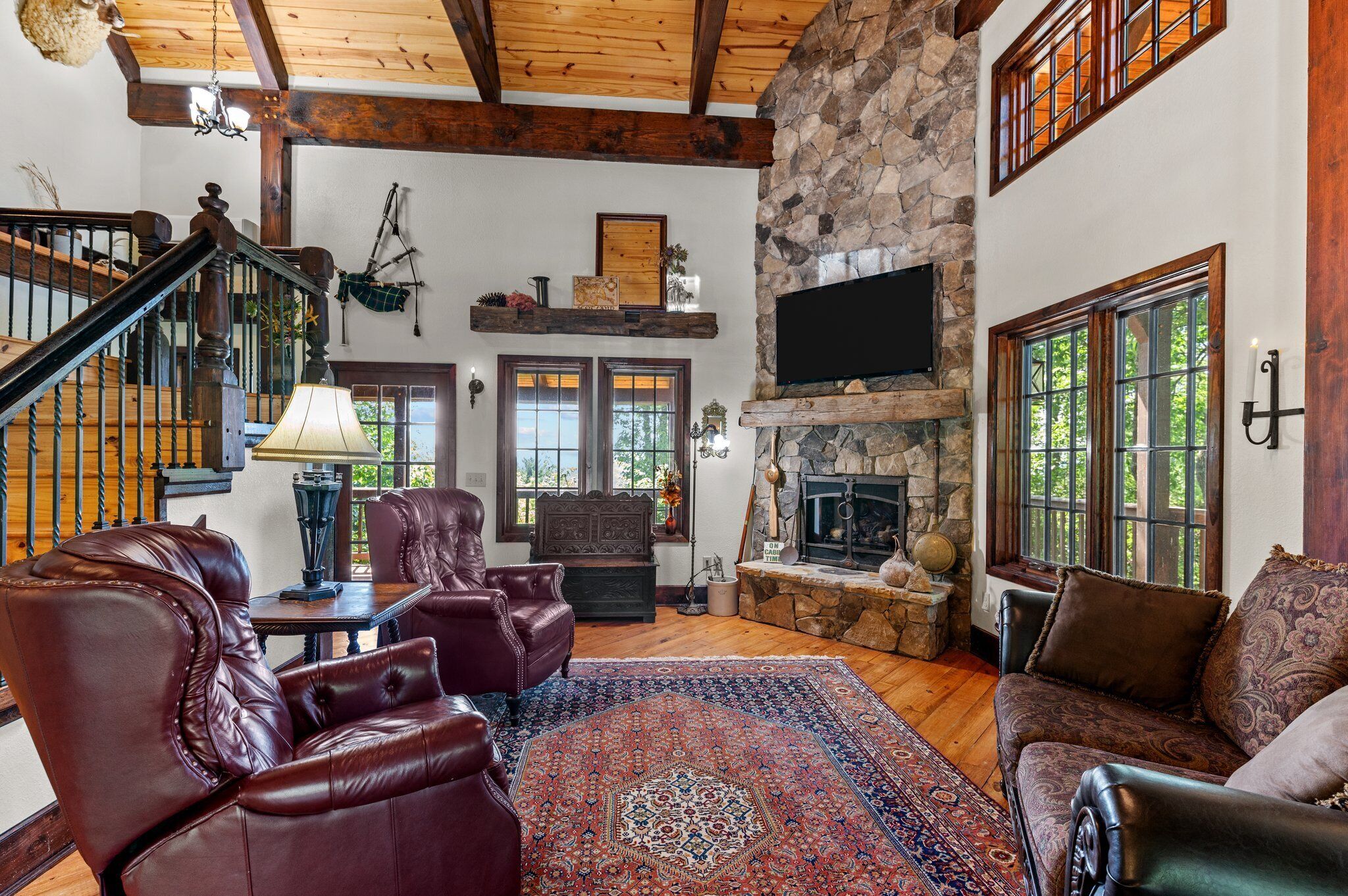 "Craigh na Dun" timber frame cabin, Blue Ridge Views for outlanders to love