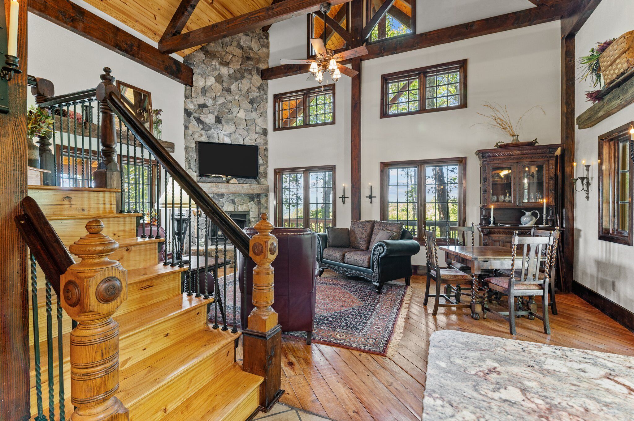 "Craigh na Dun" timber frame cabin, Blue Ridge Views for outlanders to love