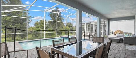 Outdoor pool, a heated pool