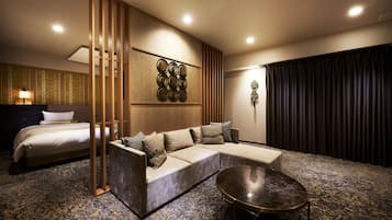 Kamar Twin Premium (Suite) | Brankas, meja kerja, Wi-Fi gratis, dan seprai linen