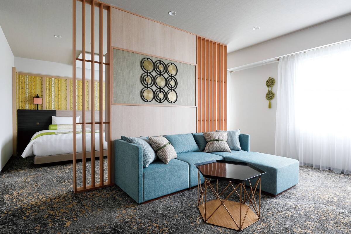 ห้องพรีเมียมทวิน (Suite) | ตู้นิรภัยในห้องพัก, โต๊ะทำงาน, Wi-Fi ฟรี, ผ้าปูที่นอน