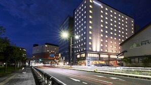 A modern hotel with multiple floors, large windows, and a well-lit facade. - Daiwa Roynet Hotel Nara Natural Hot Springs (Nara)