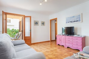 TV, fireplace, DVD player