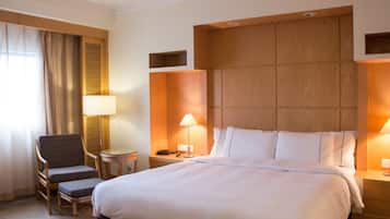 In-room safe, desk, laptop workspace, blackout drapes