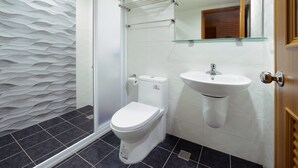 Regadera, amenidades de baño gratuitas, secadora de cabello, pantuflas